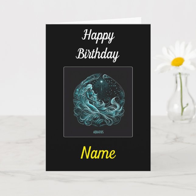 Tarjeta de cumpleaños diseñada por Aquarius Astrol (Planta pequeña)