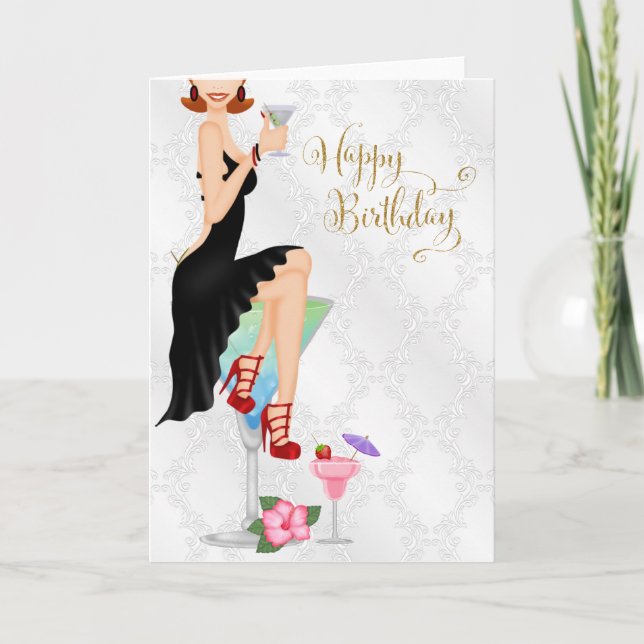 Tarjeta de cumpleaños Diva (Anverso)