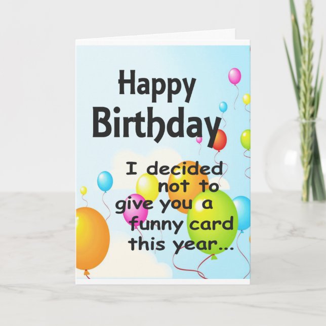 Tarjeta de cumpleaños divertida (Anverso)