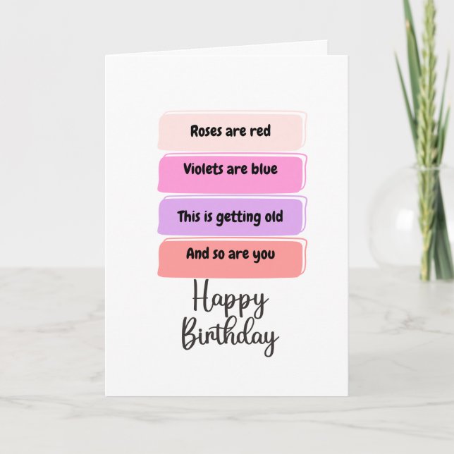 Tarjeta de cumpleaños divertida (Anverso)