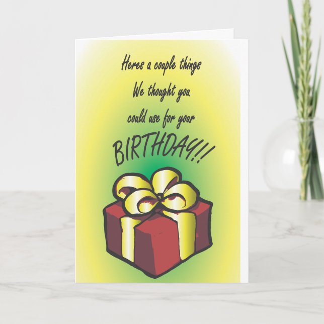 Tarjeta de cumpleaños divertida (Anverso)