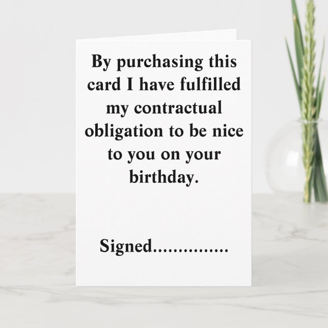 Tarjeta de cumpleaños divertida (Anverso)