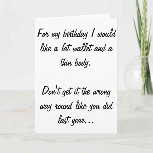 Tarjeta de cumpleaños divertida (Anverso)
