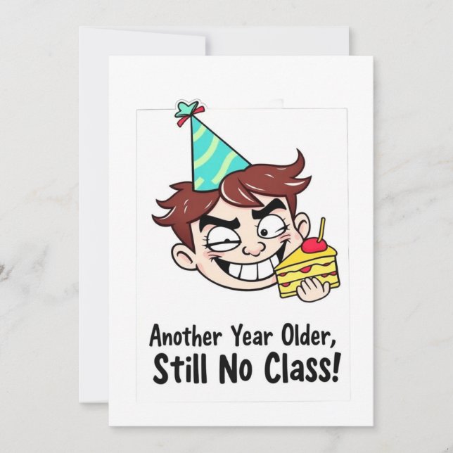 Tarjeta de Cumpleaños Divertida (Anverso)