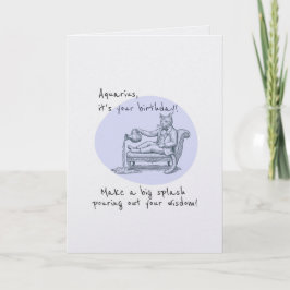 Tarjeta de cumpleaños divertida Aquarius Pun