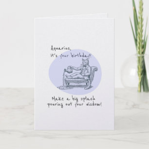 Tarjeta de cumpleaños divertida Aquarius Pun