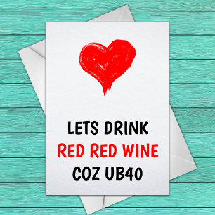 TARJETA DE CUMPLEAÑOS DIVERTIDA - Bebamos vino tin