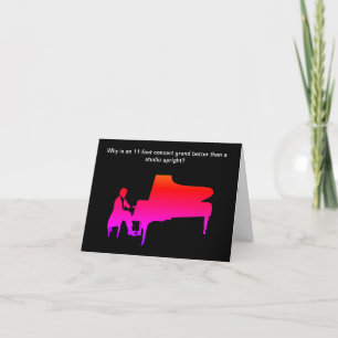 Tarjeta de cumpleaños divertida broma de piano
