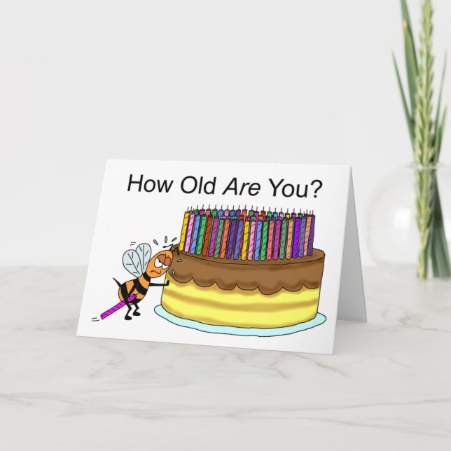 Tarjeta de cumpleaños divertida: Candle Beeswax de (Anverso)