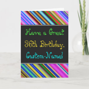 Tarjeta de cumpleaños divertida, colorida y capric