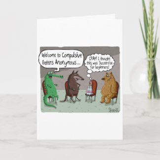 Tarjeta de cumpleaños divertida con ANIMALES CUTE