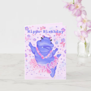 Tarjeta de cumpleaños divertida con Ballerina Hipp