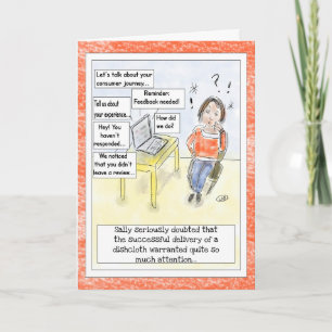 Tarjeta de cumpleaños divertida con caricatura de 