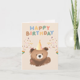 Tarjeta de cumpleaños divertida con colores encant