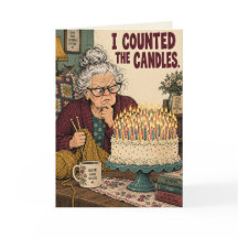Tarjeta de cumpleaños divertida con el conteo de v