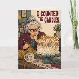 Tarjeta de cumpleaños divertida con el conteo de v
