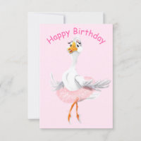 Tarjeta de cumpleaños divertida con pato de Baller