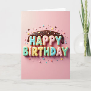 Tarjeta de cumpleaños divertida con sprinkles