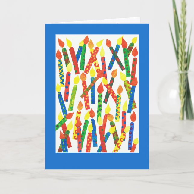 Tarjeta de cumpleaños divertida con velas (Anverso)