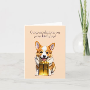 Tarjeta de cumpleaños divertida Corgi-rific