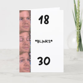 Tarjeta de cumpleaños divertida de 30 años con mem