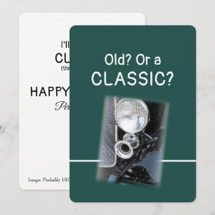 Tarjeta de cumpleaños divertida de Bentley clásico