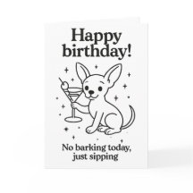 Tarjeta de cumpleaños divertida de Chihuahua Marti
