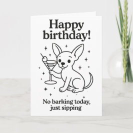 Tarjeta de cumpleaños divertida de Chihuahua Marti