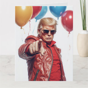 TARJETA DE CUMPLEAÑOS DIVERTIDA DE DONALD TRUMP