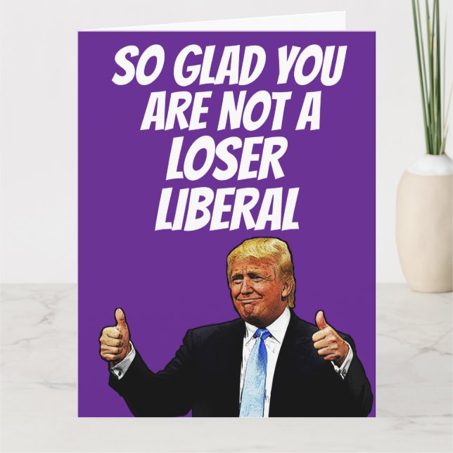 TARJETA DE CUMPLEAÑOS DIVERTIDA DE DONALD TRUMP (Anverso)