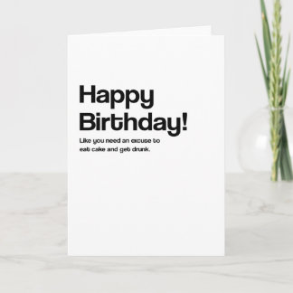 Tarjeta de cumpleaños divertida de Eat Cake