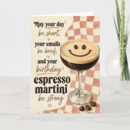 Tarjeta de cumpleaños divertida de Espresso Martin