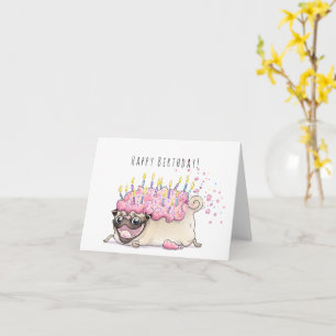 Tarjeta de cumpleaños divertida de fresa congelada