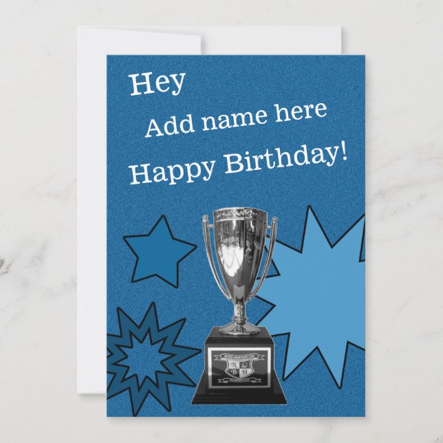 Tarjeta de cumpleaños divertida de fútbol fantásti (Anverso)