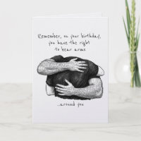 Tarjeta de cumpleaños divertida de Gay Bear Arms