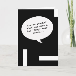 Tarjeta de cumpleaños divertida de Happy Hour 60th