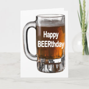 Tarjeta de cumpleaños divertida de la CERVEZA
