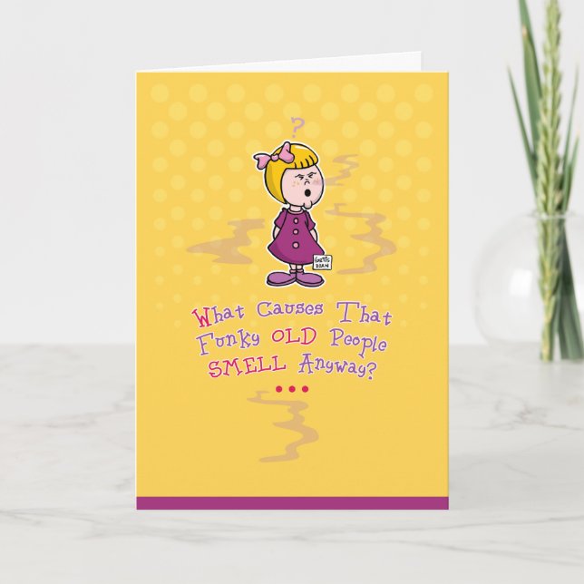 Tarjeta de cumpleaños divertida de la edad (Anverso)