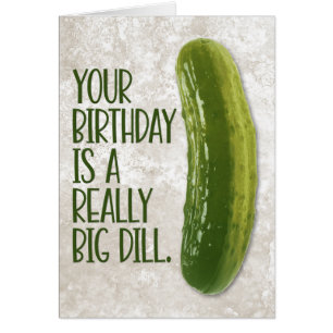 Tarjeta de cumpleaños divertida de la salmuera