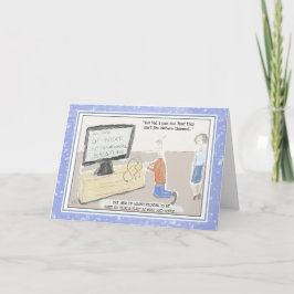 Tarjeta de cumpleaños divertida de la tecnología: