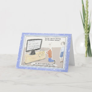 Tarjeta de cumpleaños divertida de la tecnología: