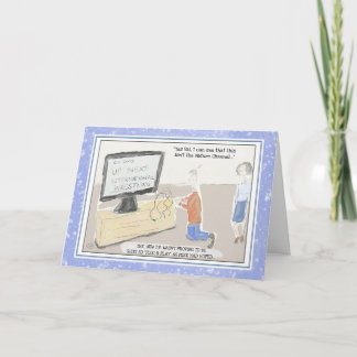 Tarjeta de cumpleaños divertida de la tecnología: