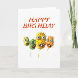 Tarjeta de cumpleaños divertida de las caras
