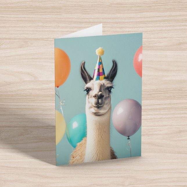 Tarjeta de cumpleaños divertida de Llama Alpaca (Subido por el creador)