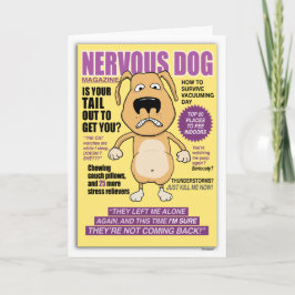 Tarjeta de cumpleaños divertida de Nervous Dog Mag