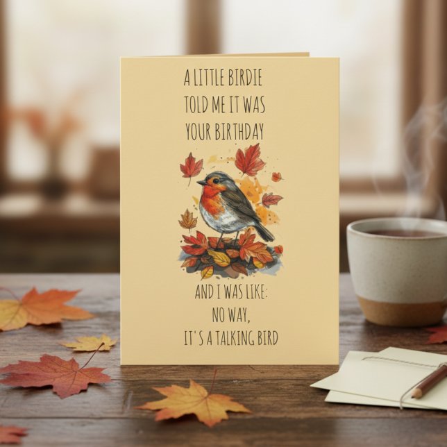 Tarjeta de cumpleaños divertida de pajarito - brom (Subido por el creador)