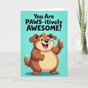 Tarjeta de cumpleaños divertida de perro de dibujo