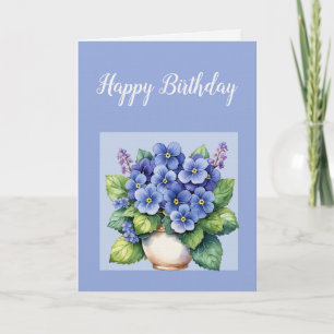Tarjeta de cumpleaños divertida de planta de inter