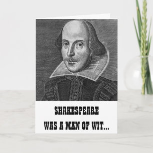 Tarjeta de cumpleaños divertida de Shakespeare