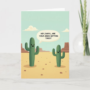 Tarjeta de cumpleaños divertida de suculentas